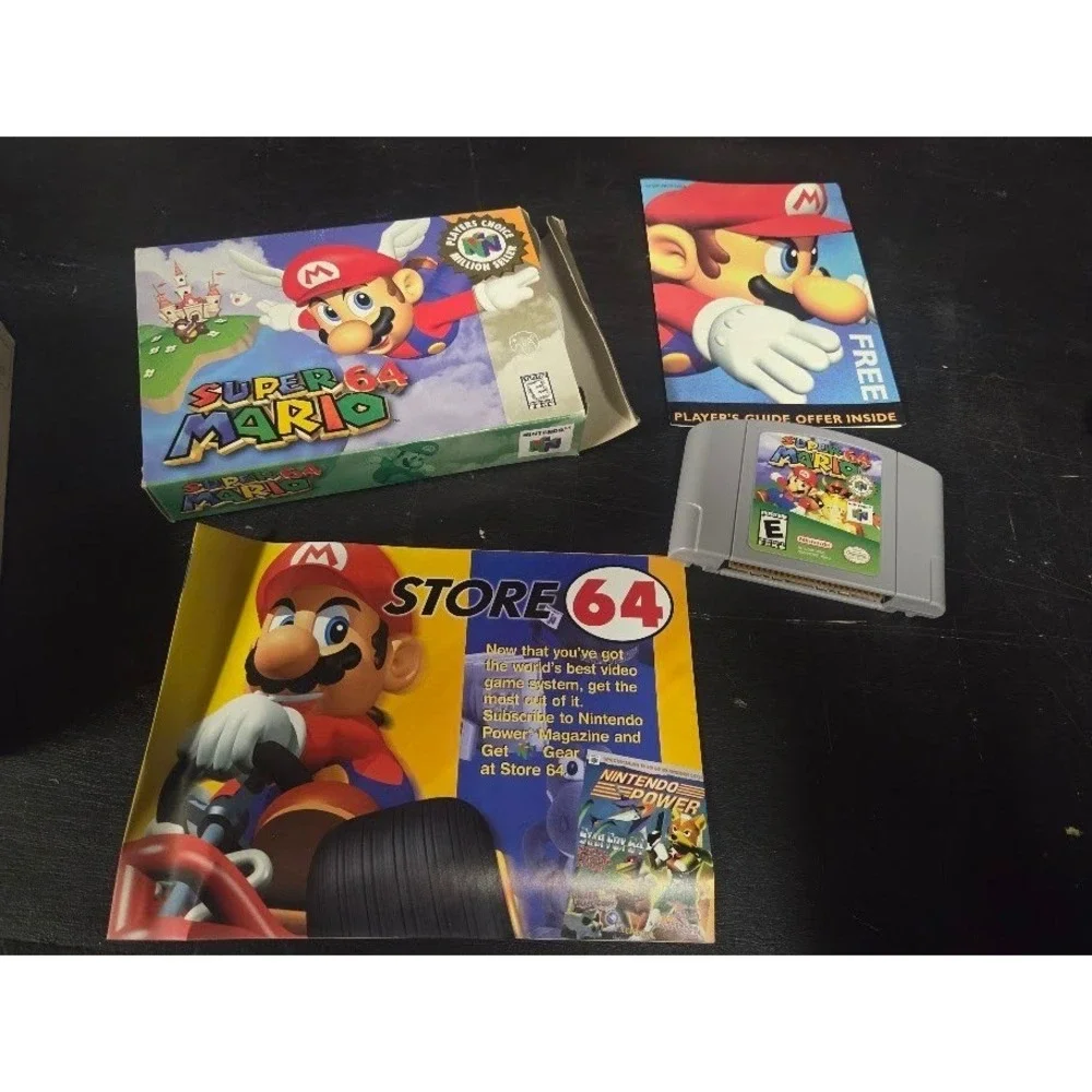 Super Mario 64 Nintendo 64 N64 Players Choice Million Seller CIB Box Manual